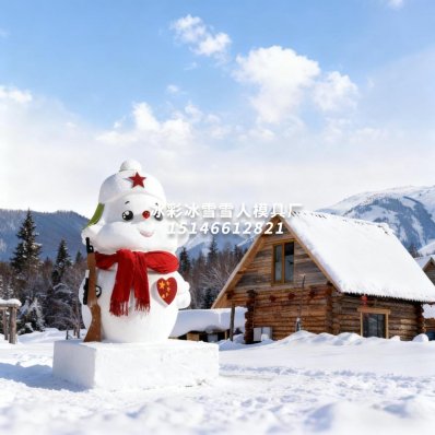雷锋帽雪娃雪人模具冬季景观的“红色记忆”效